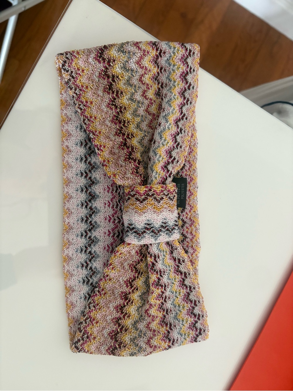 Missoni Chevron Multicolor Zigzag Knit Headband